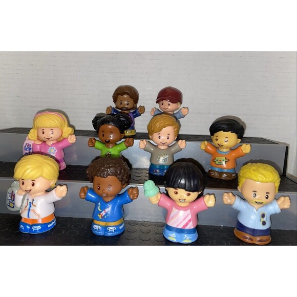 Fisher Price Little People Mixed Figure Lot of 10 School Kids Teacher Bus Driver - Picture 1 of 8